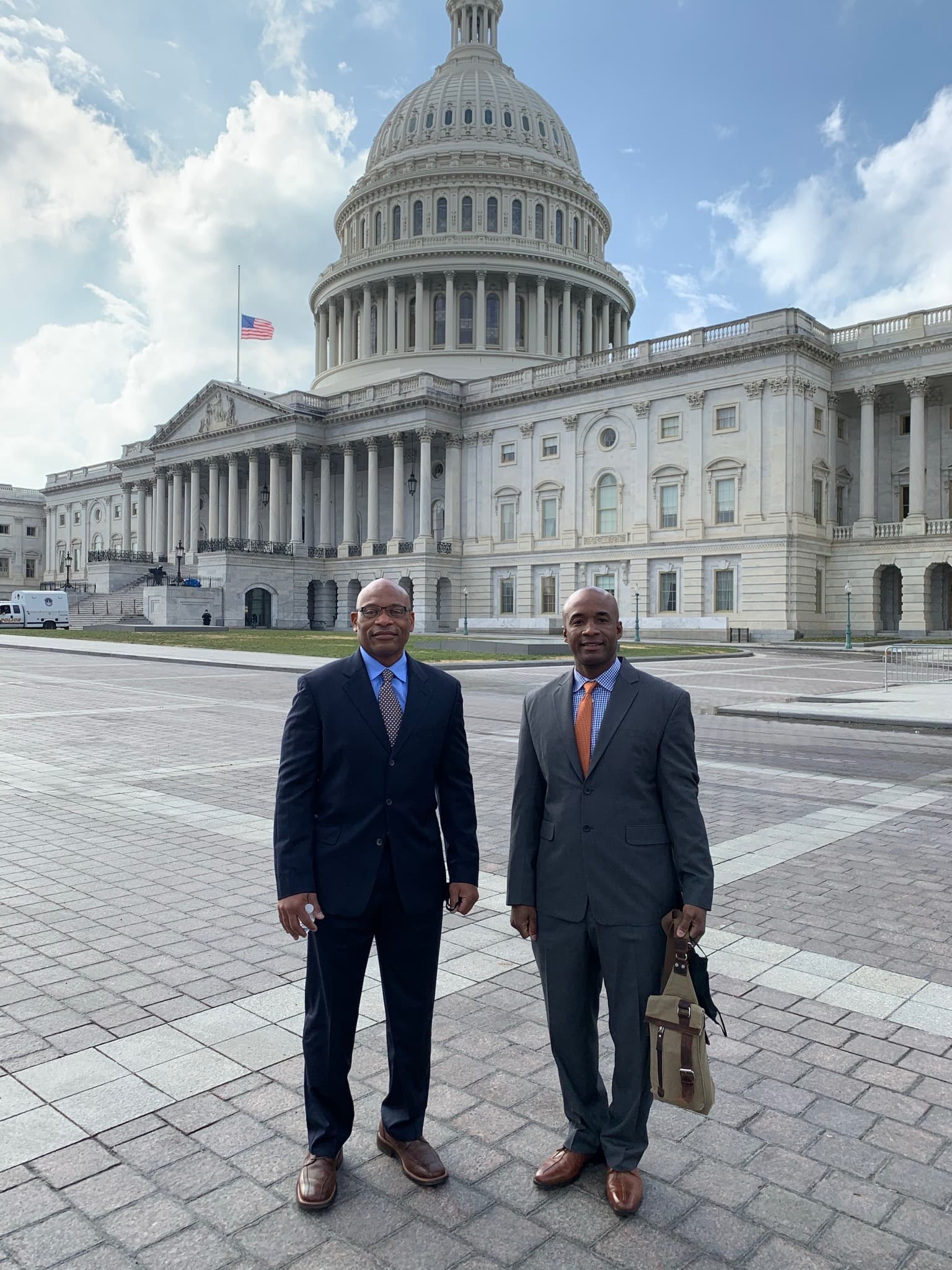 Walter standing in front of the Capitol building
